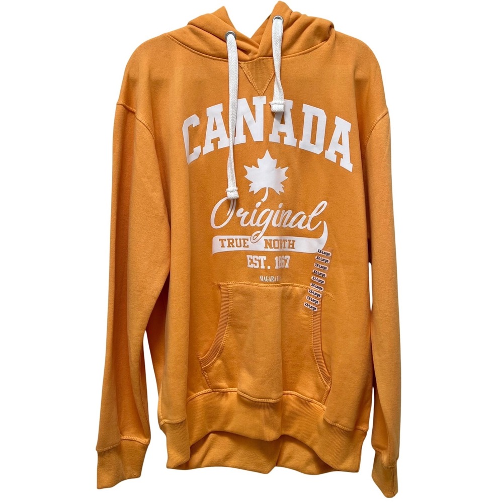 Canada Original True North Niagara Falls Hoodie Yellow Graphic Sweatshirt 2X